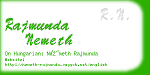 rajmunda nemeth business card